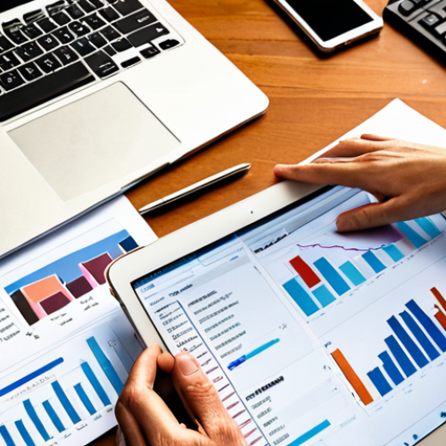 Home 19 **Image Prompt:** A cluttered desk overflowing with documents and charts. A hand reaches out to a clean, organized tablet displaying a clear data visualization. The scene represents the transition from data overload to insightful clarity through focused analysis.