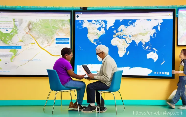 지식생태계 조성을 위한 정책 비전 - **Image Prompt: Bridging the Digital Divide with Community and Technology**
"A vibrant, diverse ...